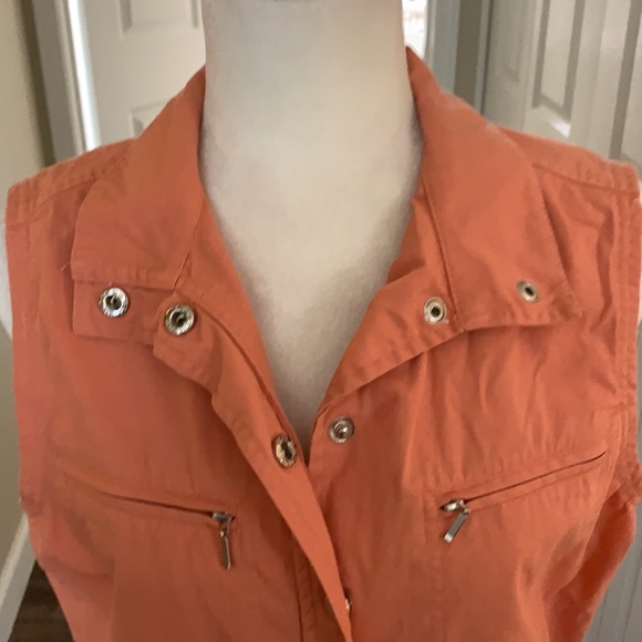 Blair Peach Snap 100% Cotton Vest Size Small - Picture 2 of 13